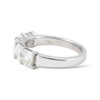 Anniversary Band 2.5 CT 5 Stone Natural Diamond Radiant Cut 18K White Gold Ring