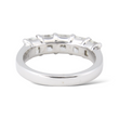 Anniversary Band 2.5 CT 5 Stone Natural Diamond Radiant Cut 18K White Gold Ring