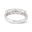 Anniversary Band 2.5 CT 5 Stone Natural Diamond Radiant Cut 18K White Gold Ring