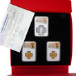 2018 Royal Hawaiian Mint 125th Anniversary 3-Coin Proof Set graded PF 70 Ultra Cameo by NGC Gold and Silver Box and Papers