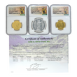 2018 Royal Hawaiian Mint 125th Anniversary 3-Coin Proof Set graded PF 70 Ultra Cameo by NGC Gold and Silver Box and Papers