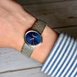 Patek Philippe Golden Ellipse Ladies Ellipse Blue Dial 18K White Gold Mesh Bracelet Manual Winding 23x20mm 1970s