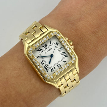 Cartier Panthère Large 27 mm Factory Diamond Bezel 18K Yellow Gold Quartz Ref. 883968