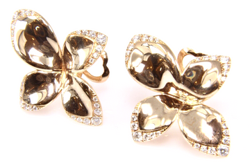 Pasquale Bruni Giardini Segreti 18K Rose Gold Diamond Earrings ITALY DESIGNER