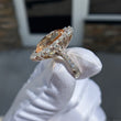 GIA Certified No Heat Natural Sapphire 20.03 CT Halo Diamond Ring 18K White Gold