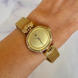 Audemars Piguet Vintage 27mm Original Diamond Bezel 18K Yellow Gold Manual Winding 7 Inches ORIGINAL BOX PATINA SERVICED