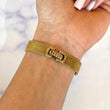 Audemars Piguet Vintage 27mm Original Diamond Bezel 18K Yellow Gold Manual Winding 7 Inches ORIGINAL BOX PATINA SERVICED
