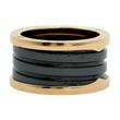 BVLGARI BULGARI B.zero1 Black Ceramic Band Ring 18K Yellow Gold Size 56 12 mm