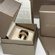 BVLGARI BULGARI B.zero1 Black Ceramic Band Ring 18K Yellow Gold Size 56 12 mm