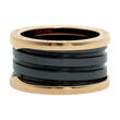 BVLGARI BULGARI B.zero1 Black Ceramic Band Ring 18K Yellow Gold Size 56 12 mm