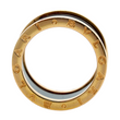 BVLGARI BULGARI B.zero1 Black Ceramic Band Ring 18K Yellow Gold Size 56 12 mm
