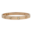 CARTIER Love 10 Diamonds Bracelet Classic Model 5.8 mm 18K Rose Gold Size 17 - Pouch, Service Papers