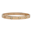 CARTIER Love 10 Diamonds Bracelet Classic Model 5.8 mm 18K Rose Gold Size 17 - Pouch, Service Papers