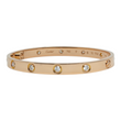 CARTIER Love 10 Diamonds Bracelet Classic Model 5.8 mm 18K Rose Gold Size 17 - Pouch, Service Papers