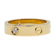 CARTIER Love 3 Diamonds Classic Model Ring 5.5 mm 18K Yellow Gold Size 62 Pouch, Service Papers