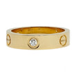 CARTIER Love 3 Diamonds Classic Model Ring 5.5 mm 18K Yellow Gold Size 62 Pouch, Service Papers