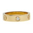 CARTIER Love 3 Diamonds Classic Model Ring 5.5 mm 18K Yellow Gold Size 62 Pouch, Service Papers