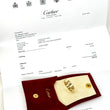 CARTIER Love 3 Diamonds Classic Model Ring 5.5 mm 18K Yellow Gold Size 62 Pouch, Service Papers