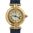 Cartier Colisee Vermeil 24mm White Roman Dial Quartz 18K Yellow Gold Plated Ref. 590002 1990's
