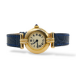 Cartier Colisee Vermeil 24mm White Roman Dial Quartz 18K Yellow Gold Plated Ref. 590002 1990's