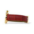 Cartier Diabolo 32mm 18K Yellow Gold White Roman Dial Quartz Leather Red Band Ref. 1420 0 Original Box and Papers Gold Deployment Buckle