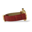 Cartier Diabolo 32mm 18K Yellow Gold White Roman Dial Quartz Leather Red Band Ref. 1420 0 Original Box and Papers Gold Deployment Buckle
