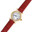 Cartier Diabolo 32mm 18K Yellow Gold White Roman Dial Quartz Leather Red Band Ref. 1420 0 Original Box and Papers Gold Deployment Buckle