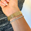 Cartier Panthère 22 18K Yellow Gold Factory Diamond Bezel White Roman Cream Dial Ref.866919