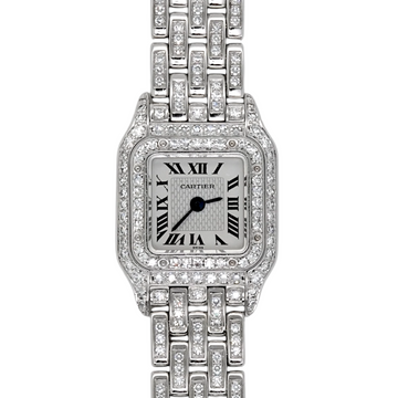 Cartier Panthère Mini Pave Diamond 18K White Gold Factory Original Diamonds Silver Dial Cartier Service Papers and Pouch 2026