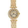 Cartier Panthère Vendome 24 mm Quartz 18K Yellow Gold Factory Diamond Bezel Cream Roman Dial Factory Diamond Bracelet and Bezel Ref WF5032FF 66925