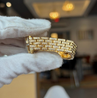 Cartier Panthère Vendome 24 mm Quartz 18K Yellow Gold Factory Diamond Bezel Cream Roman Dial Factory Diamond Bracelet and Bezel Ref WF5032FF 66925