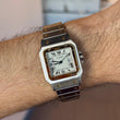 Cartier Santos Carree 29 mm Automatic Two-Tone White Roman Dial 18K Yellow Gold Steel Ref 1172961 SERVICED
