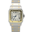 Cartier Santos Carree 29 mm Automatic Two-Tone White Roman Dial 18K Yellow Gold Steel Ref 1172961 SERVICED