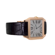 Cartier Santos Dumont 44 Manual Wind Silver Dial 18K Rose Gold Black Leather Band Ref. W2006951 FULL SET BOX PAPERS DISC 2008