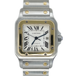Cartier Santos Galbée 29 Automatic Two-Tone Silver Roman Dial 18K Yellow Gold Steel Ref. 2319