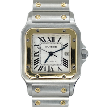 Cartier Santos Galbée 29 Automatic Two-Tone Silver Roman Dial 18K Yellow Gold Steel Ref. 2319
