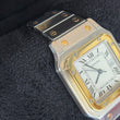 Cartier Santos Carree 29 mm Automatic Two-Tone White Roman Dial 18K Yellow Gold Steel Ref 1172961 SERVICED