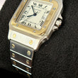 Cartier Santos Carree 29 mm Automatic Two-Tone White Roman Dial 18K Yellow Gold Steel Ref 1172961 SERVICED