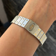 Cartier Santos Carree 29 mm Automatic Two-Tone White Roman Dial 18K Yellow Gold Steel Ref 1172961 SERVICED