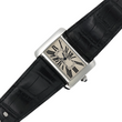 Cartier Tank Divan XL 38mm Automatic White Roman Dial Steel Black Leather Band REF 2612