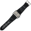 Cartier Tank Divan XL 38mm Automatic White Roman Dial Steel Black Leather Band REF 2612