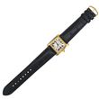 Cartier Tank Française Automatic 28mm 18K Yellow Gold White Roman Dial Black Leather Band Serviced