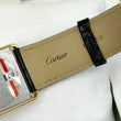 Cartier Tank Solo 27mm 18K Yellow Gold Steel Quartz White Roman Dial Black Leather Band ORIGINAL BOX REF 3167 REF W5200004