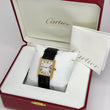 Cartier Tank Solo 27mm 18K Yellow Gold Steel Quartz White Roman Dial Black Leather Band ORIGINAL BOX REF 3167 REF W5200004