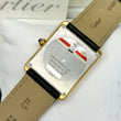 Cartier Tank Solo 27mm 18K Yellow Gold Steel Quartz White Roman Dial Black Leather Band ORIGINAL BOX REF 3167 REF W5200004