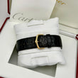 Cartier Tank Solo 27mm 18K Yellow Gold Steel Quartz White Roman Dial Black Leather Band ORIGINAL BOX REF 3167 REF W5200004