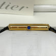 Cartier Tank Solo 27mm 18K Yellow Gold Steel Quartz White Roman Dial Black Leather Band ORIGINAL BOX REF 3167 REF W5200004