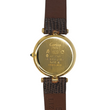 Cartier Vendome Must De Cartier 30mm Quartz Gold Plated Silver Leather Brown Band 1990s Vermeil 20 Microns Ref 590003