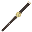 Cartier Vendome Must De Cartier 30mm Quartz Gold Plated Silver Leather Brown Band 1990s Vermeil 20 Microns Ref 590003