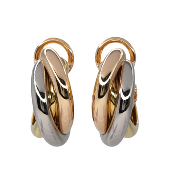 Cartier Trinity Earrings Classic Size White Gold Yellow Gold Rose Gold 18K